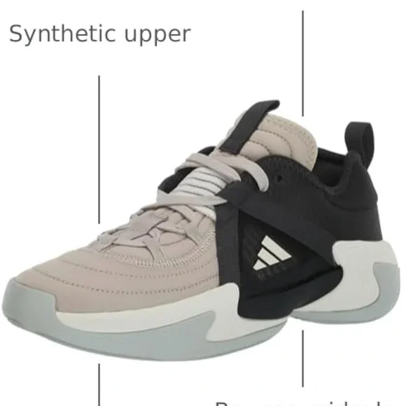 NWT- Adidas Women’s Exhibit Select Basketball Shoes Beige/Off White/Carbon - Picture 4 of 5